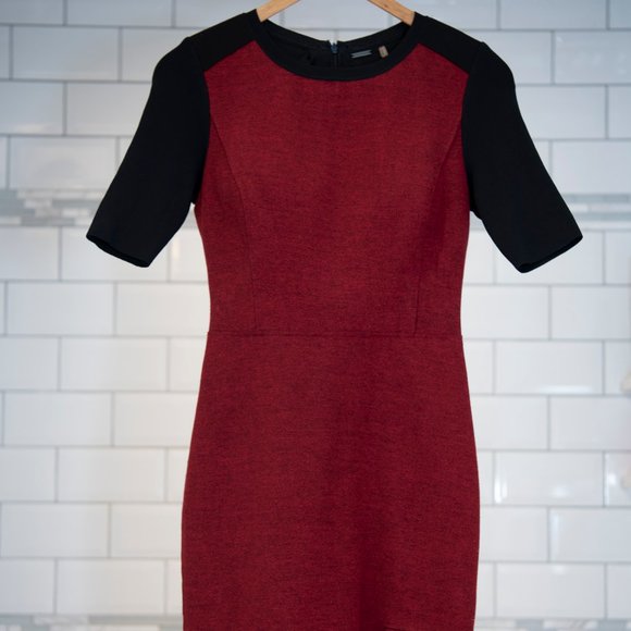 Dark red & black dress - Picture 1 of 6
